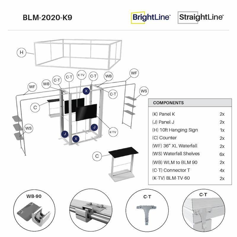 20ft BrightLine Backlit Display Kit 2020-K9 – Brandstand America